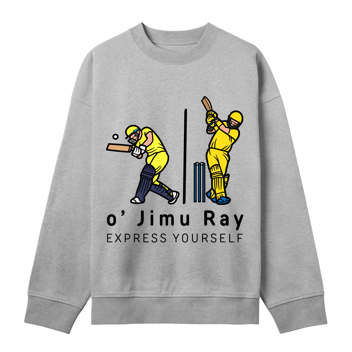 Hit & Run - Stylish Cricket Sweatshirt - Grey melange men - Sweatshirts