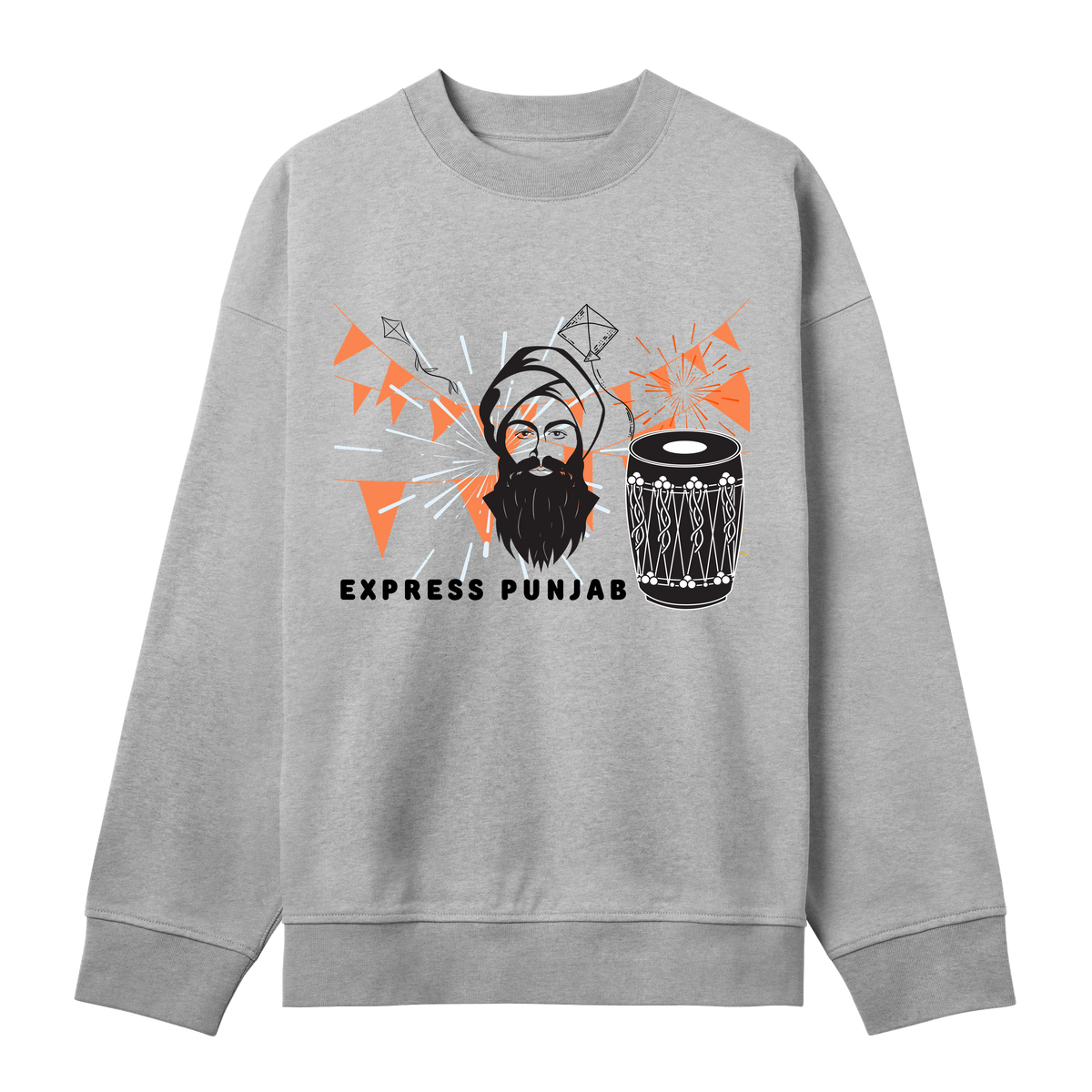 Festive Rhythms - Bold and Stylish - Grey melange men - Sweatshirts