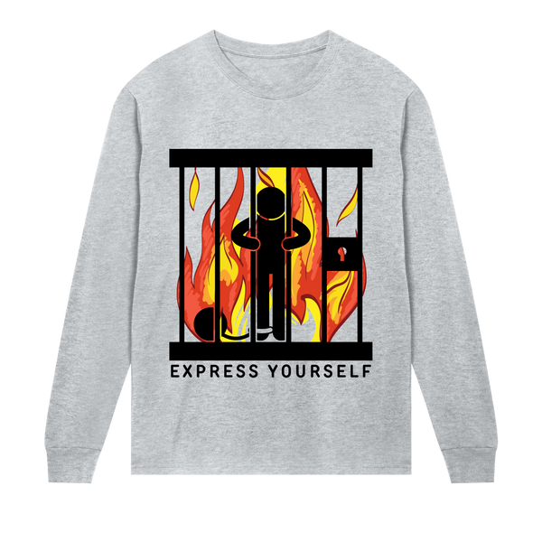 Burning Desire for Style - Grey melange men - Long Sleeve T-shirts