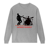 Rhythm of Style - Drummer Tee - Grey melange men - Long Sleeve T-shirts