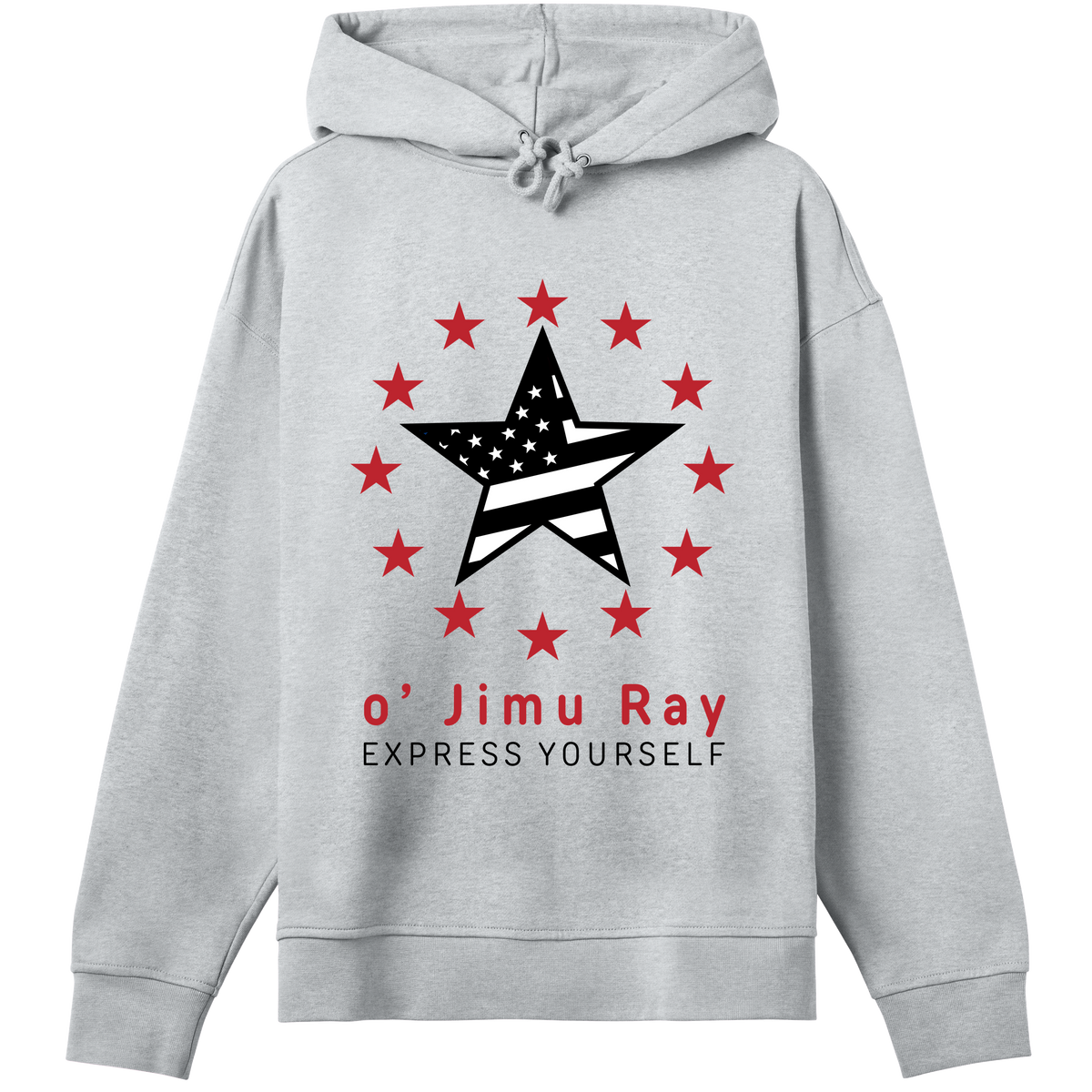 Iconic Comfort - o' Jimu Ray 4th July Hoodie - Grey melange women - Hoodies