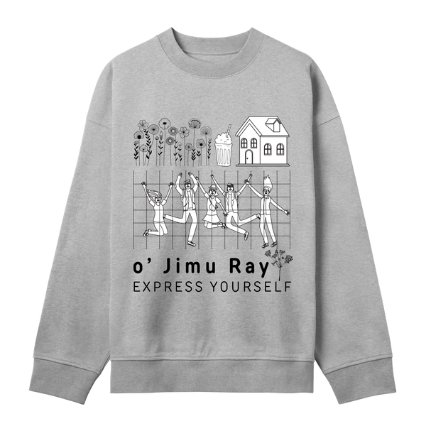 Nostalgic Fun- Boxy Sweatshirt - Grey melange men - Sweatshirts