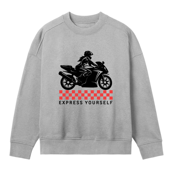 Fearless Racing Style - Minimalist Sweatshirt - Grey melange women - Sweatshirts