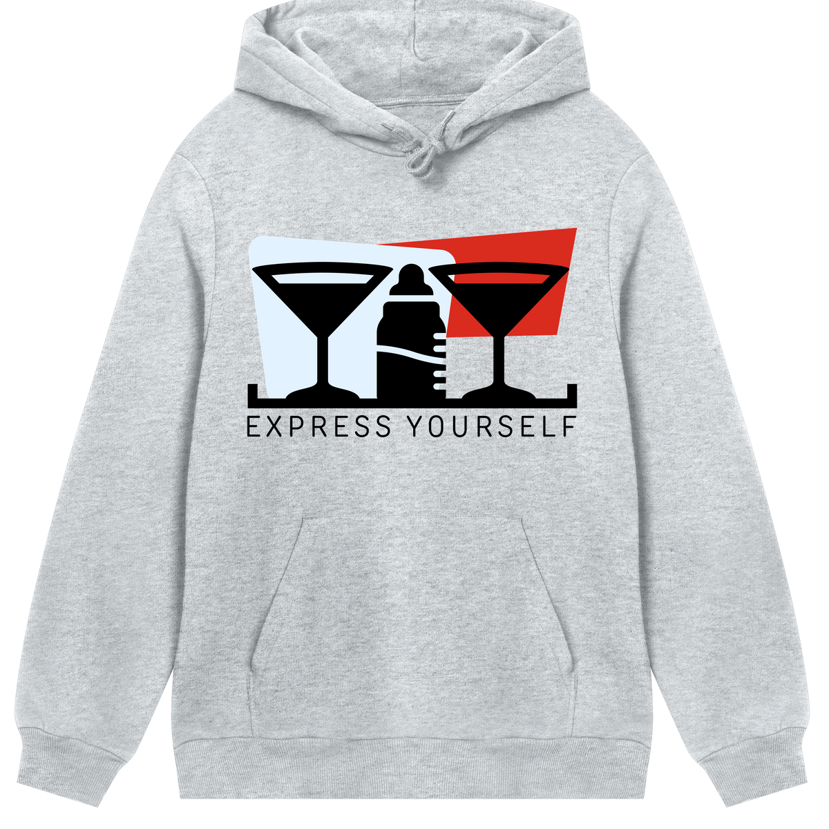 Cultural Fusion - Express Yourself Hoodie - Grey melange men - Hoodies