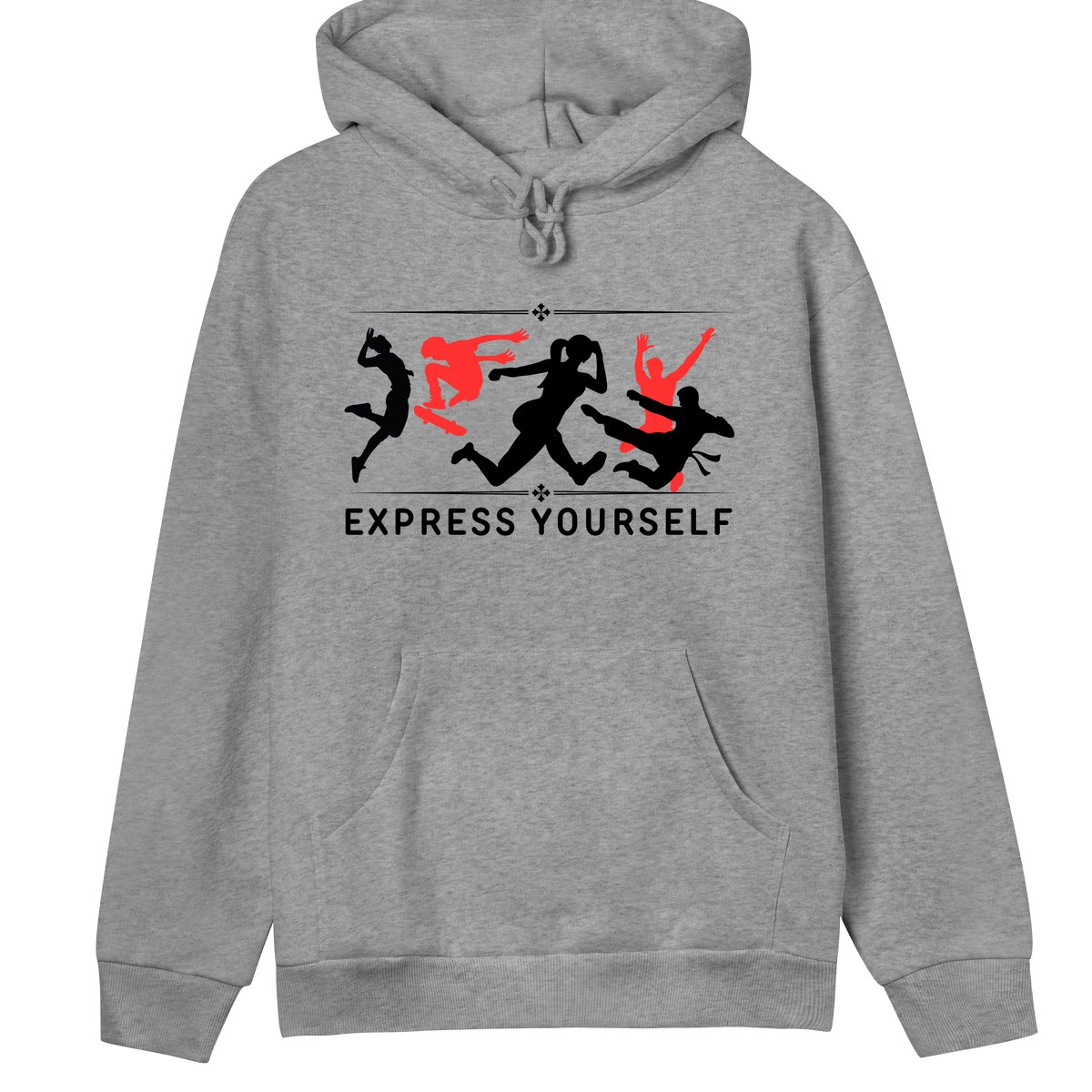 Energetic Shadows - Stylish Women's Hoodie - Grey melange women - Hoodies