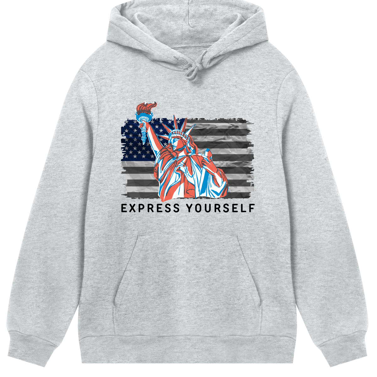 Liberty in Style - o' Jimu Ray 4th July Special - Grey melange men - Hoodies