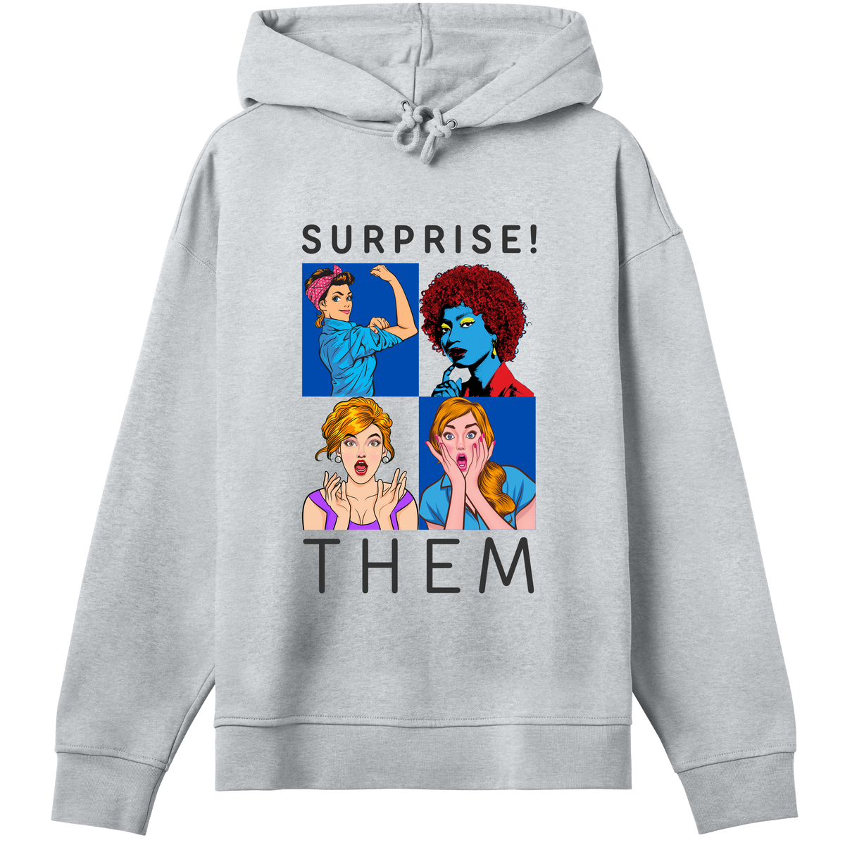 Pop Art Surprise - Empowerment Hoodie - Grey melange women - Hoodies