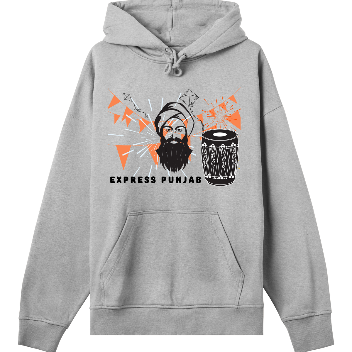 Rhythm & Tradition - Celebrate Punjab - Grey melange men - Hoodies