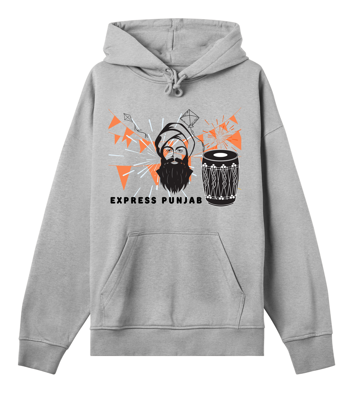 Rhythm & Tradition - Celebrate Punjab - Grey melange men - Hoodies