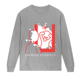 Mirror Moments - Fun and Bold Tee - Grey melange men - Long Sleeve T-shirts