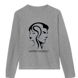 Modern Duo - Artistic Line Art - Grey melange women - Long Sleeve T-shirts