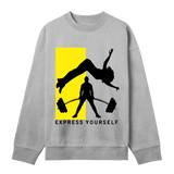 Lift with Power - Muscle Up - Grey melange men - Sweatshirts