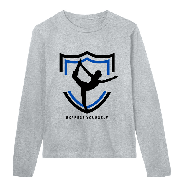 Shield of Expression Long Sleeve Tee - Grey melange women - Long Sleeve T-shirts