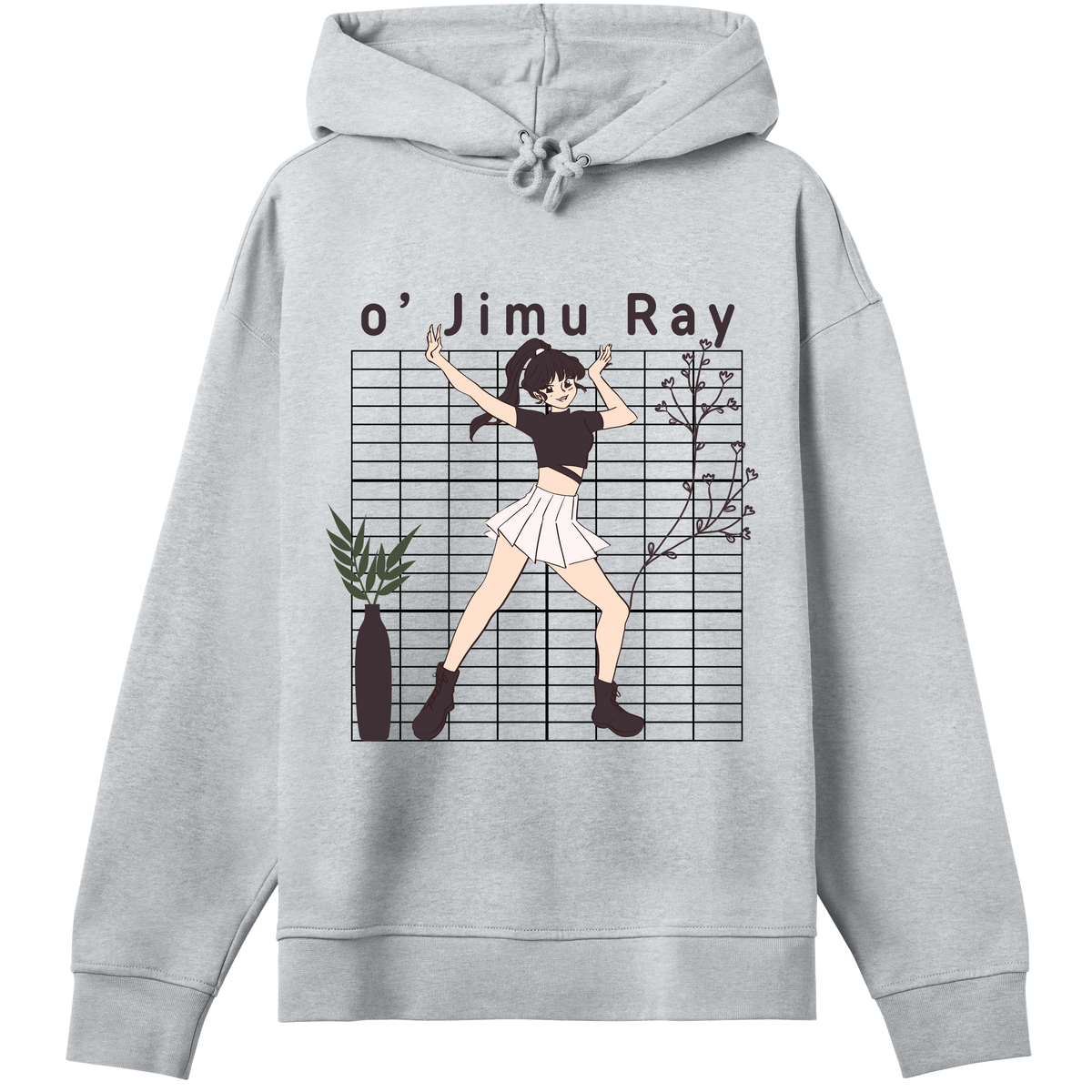 Anime Flair - Bold Style Statement Hoodie - Grey melange women - Hoodies