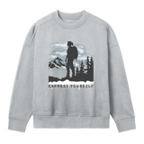 Journey in Style - Women's Oversized Sweatshirt - Grey melange women - Sweatshirts