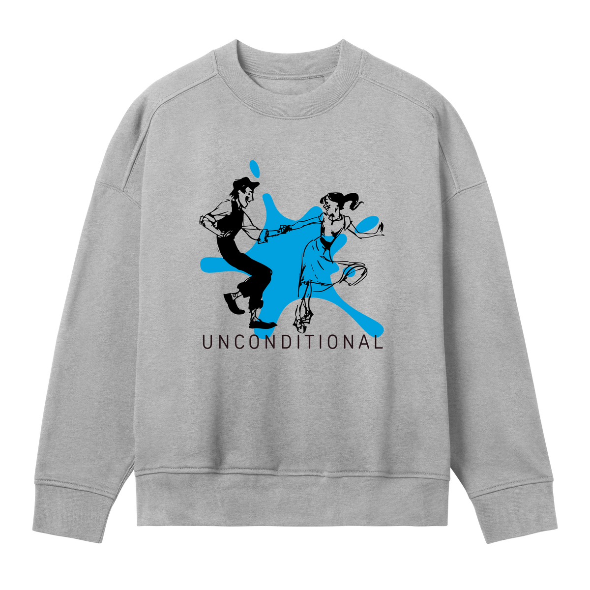 Unconditional Art - Blue Splash Sweatshirt - Grey melange women - Sweatshirts