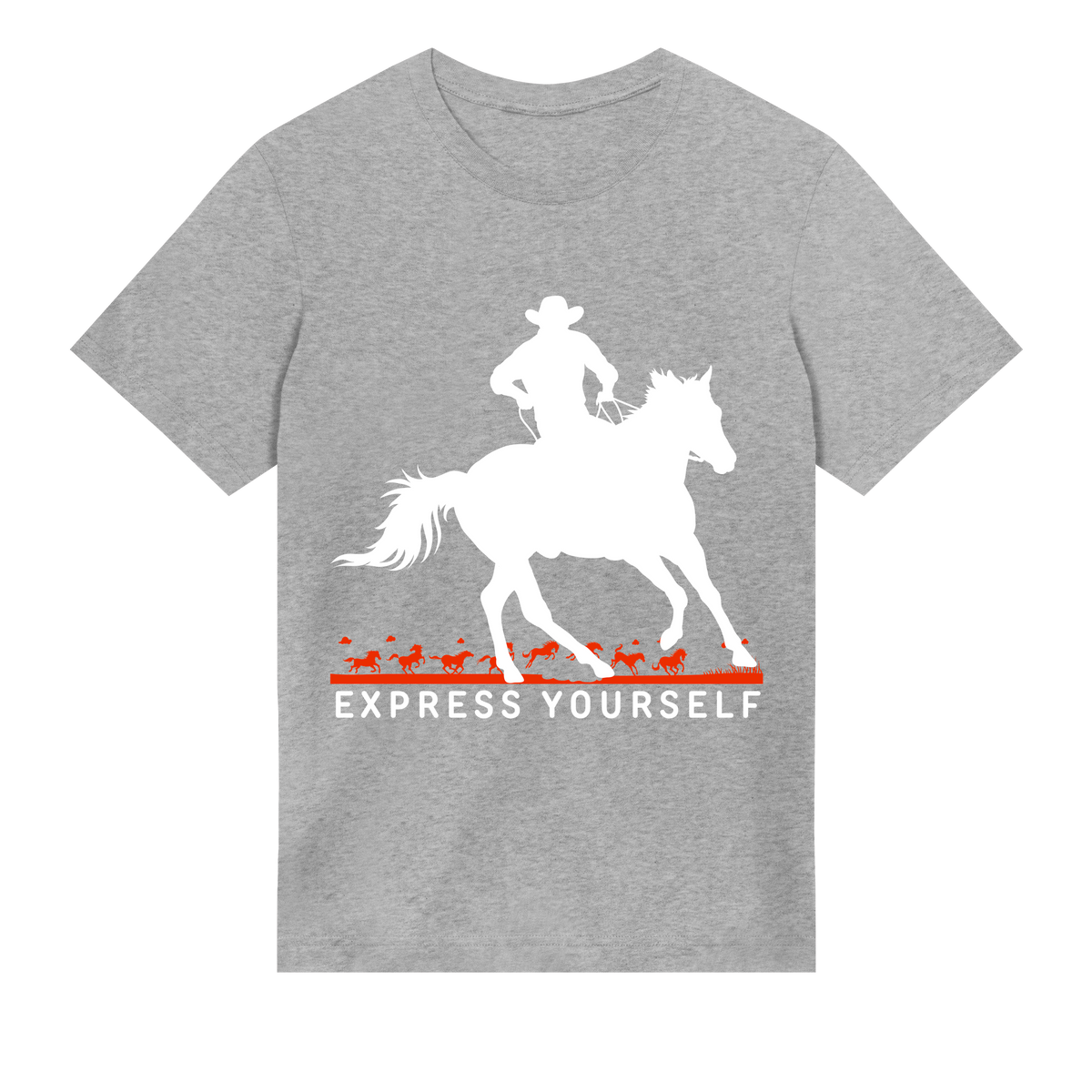 Ride with the Wild Spirit - Grey melange men - T-shirts