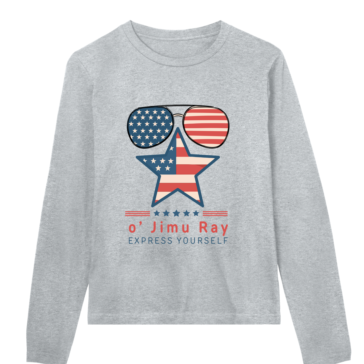 Patriotic Chic - Star-Spangled 4th July Special - Grey melange women - Long Sleeve T-shirts