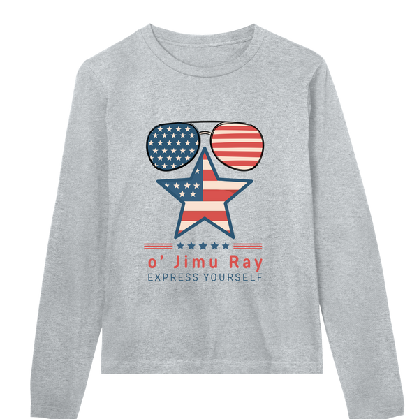 Patriotic Chic - Star-Spangled 4th July Special - Grey melange women - Long Sleeve T-shirts