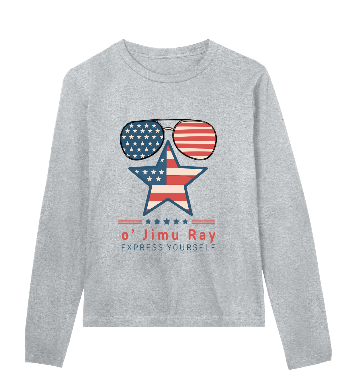 Patriotic Chic - Star-Spangled 4th July Special - Grey melange women - Long Sleeve T-shirts