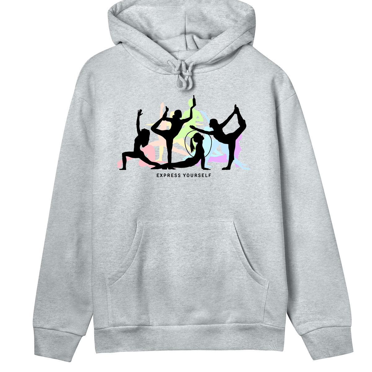 Dance of Colors - Stylish Women's Hoodie - Grey melange women - Hoodies