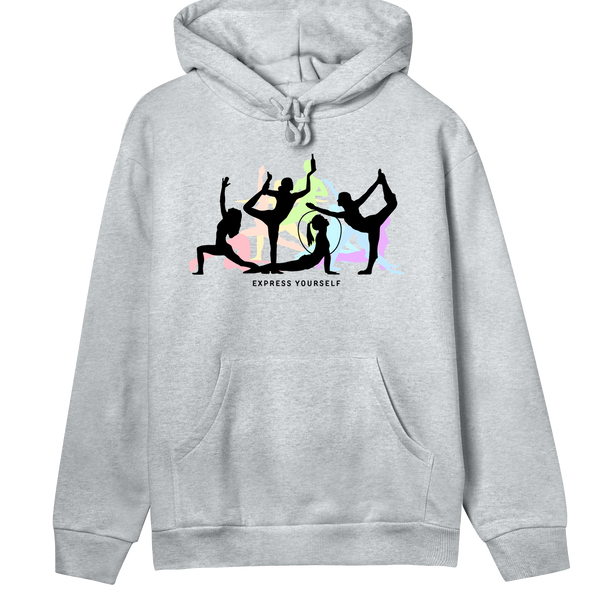 Dance of Colors - Stylish Women's Hoodie - Grey melange women - Hoodies