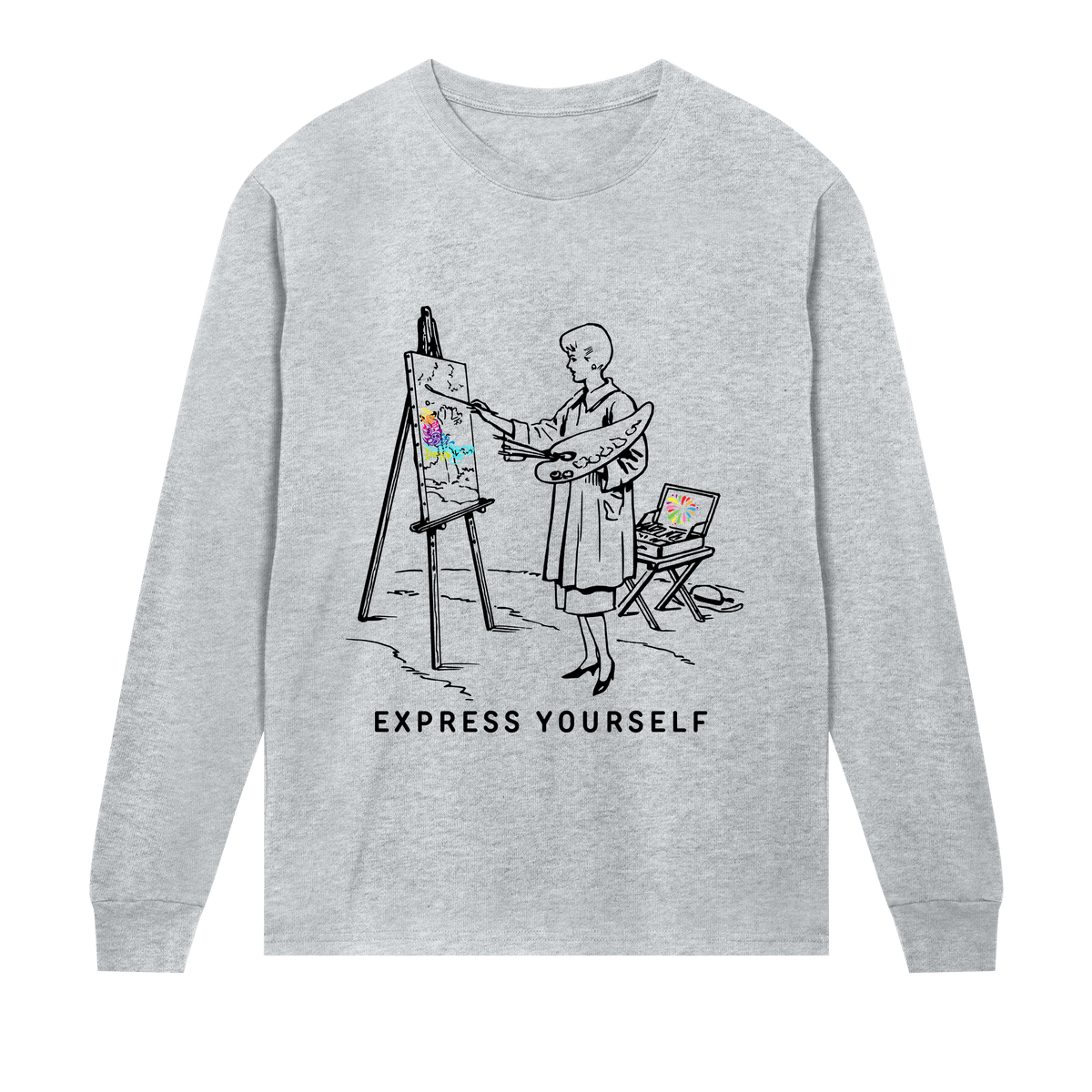 Celebration in Colors - Stylish Tee - Grey melange men - Long Sleeve T-shirts