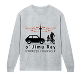 Evening Ride Silhouette Tee - Grey melange men - Long Sleeve T-shirts