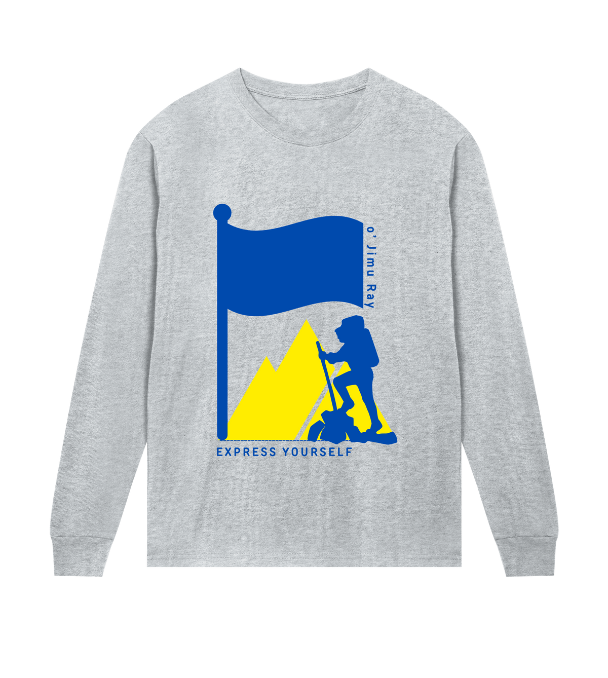 Mountain Majesty - Express Your Climb - Grey melange men - Long Sleeve T-shirts