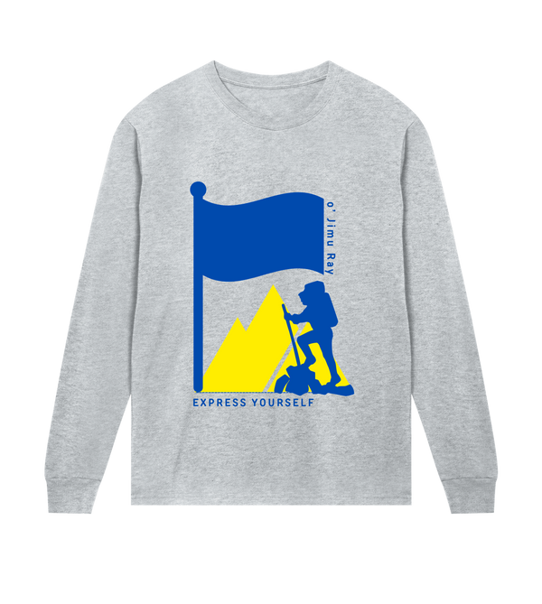 Mountain Majesty - Express Your Climb - Grey melange men - Long Sleeve T-shirts