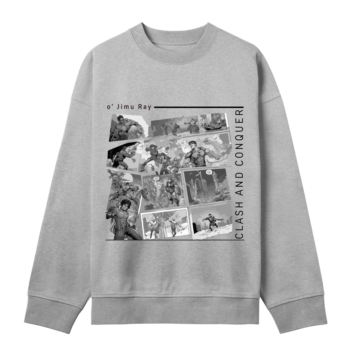 Graphic Battle - Wear Your Strength - Grey melange men - Sweatshirts