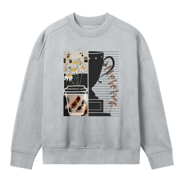 Retro Daisy Delight Sweatshirt - Grey melange women - Sweatshirts