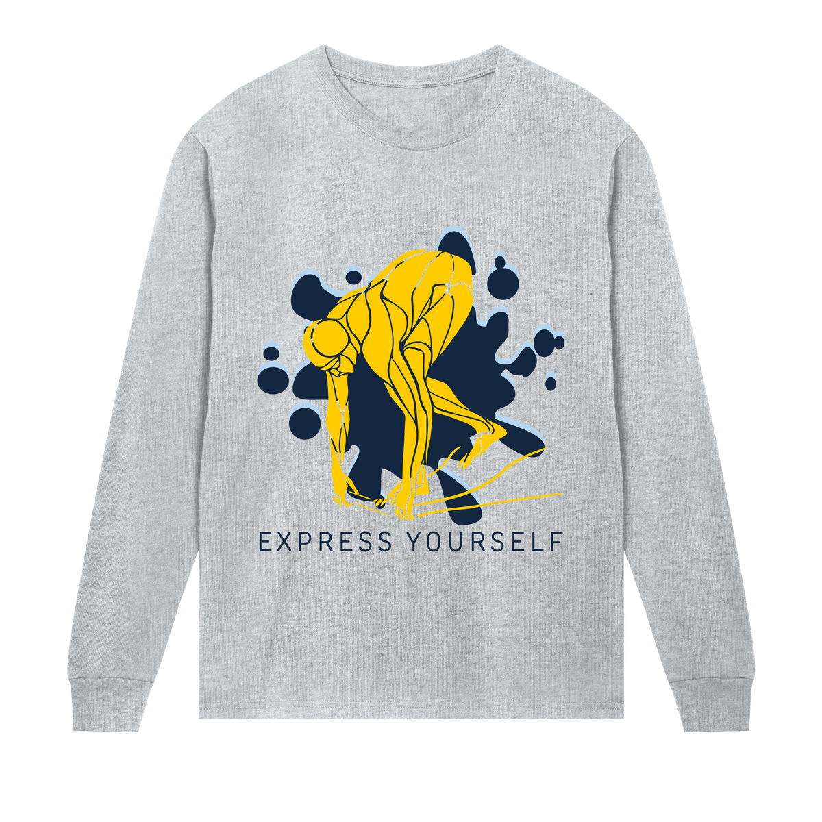 Active Expression - o' Jimu Ray Tee - Grey melange men - Long Sleeve T-shirts