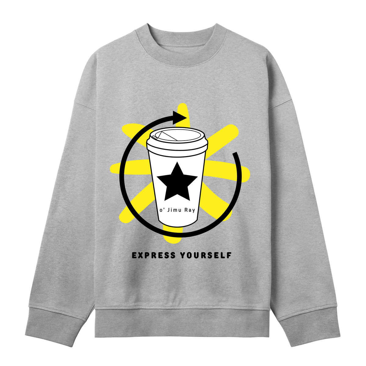 Coffee Star - Bold Statement Sweatshirt - Grey melange men - Sweatshirts