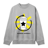 Coffee Star - Bold Statement Sweatshirt - Grey melange men - Sweatshirts