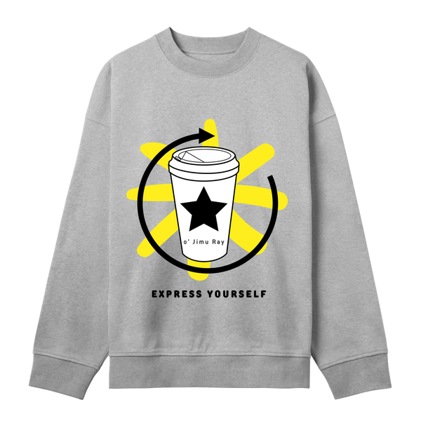 Coffee Star - Bold Statement Sweatshirt - Grey melange men - Sweatshirts