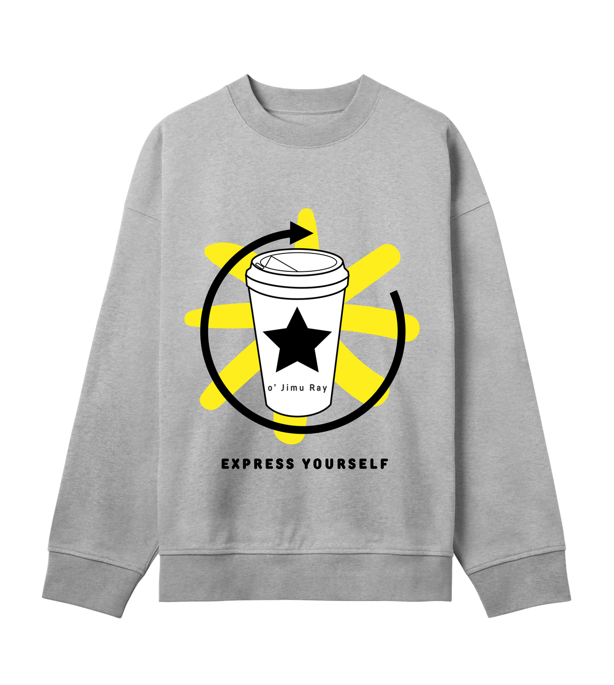 Coffee Star - Bold Statement Sweatshirt - Grey melange men - Sweatshirts