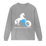 Ride the Wave - Bold Blue Blaze - Grey melange men - Long Sleeve T-shirts