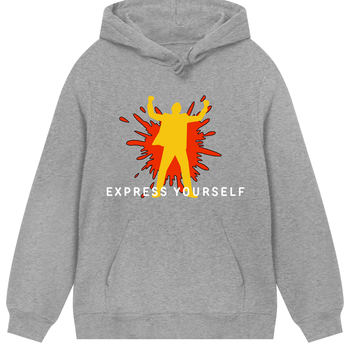 Bold and Energetic - The Express Yourself Hoodie - Grey melange men - Hoodies