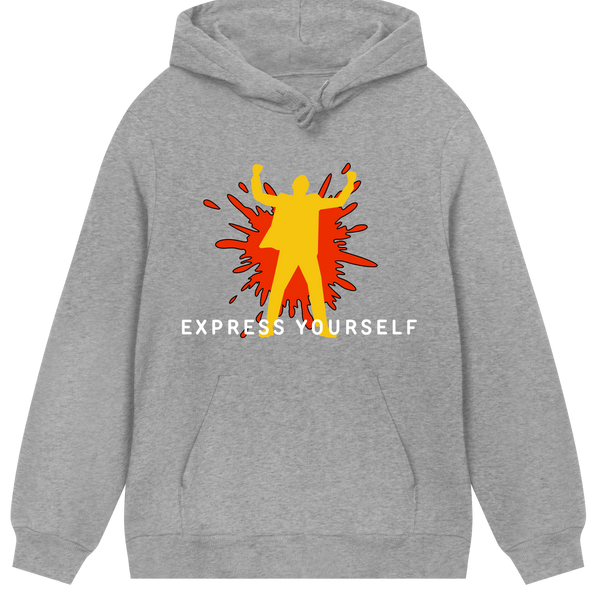 Bold and Energetic - The Express Yourself Hoodie - Grey melange men - Hoodies