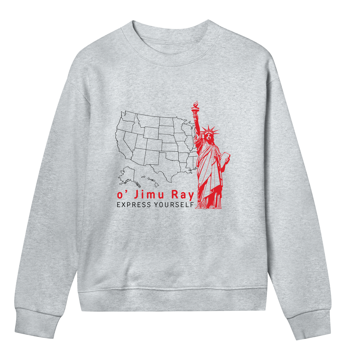 Liberty in Style - o' Jimu Ray 4th July Special - Grey melange women - Sweatshirts