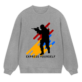 Heritage Re-imagined: Stylish Men’s Sweatshirt - Grey melange men - Sweatshirts