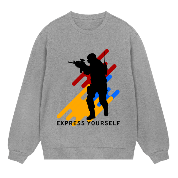 Heritage Re-imagined: Stylish Men’s Sweatshirt - Grey melange men - Sweatshirts