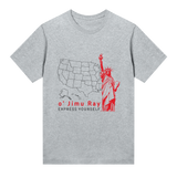 Liberty in Style - o' Jimu Ray - 4th July Special - Grey melange women - T-shirts