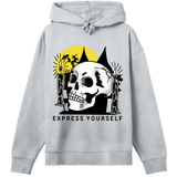 Witching Hour - Bold Skull Motif - Grey melange women - Hoodies