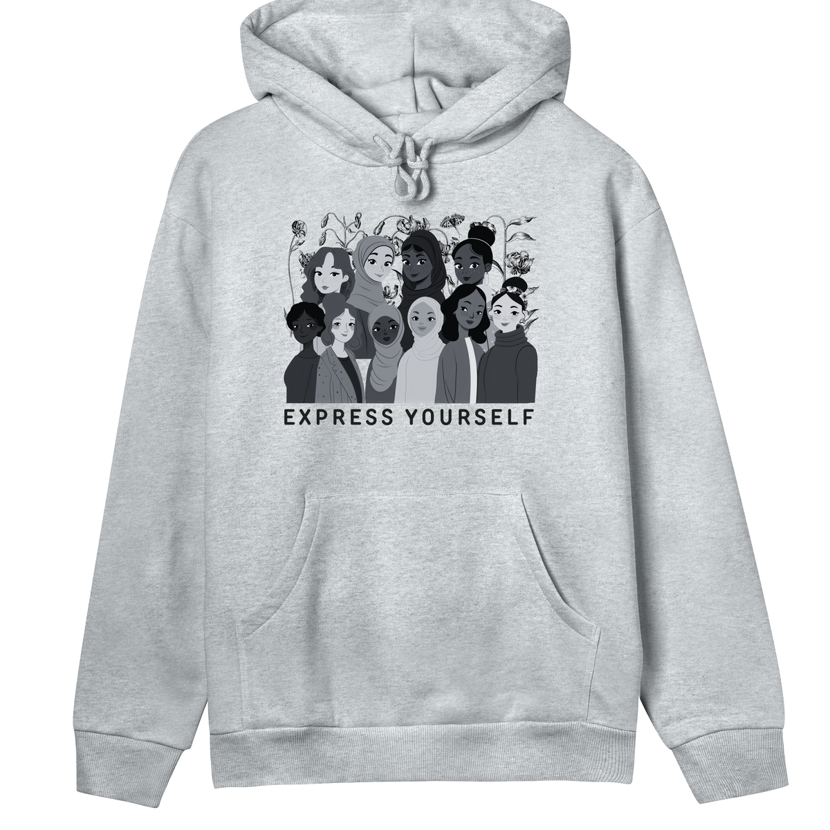 Celebrating Diversity - A Global Statement - Grey melange women - Hoodies