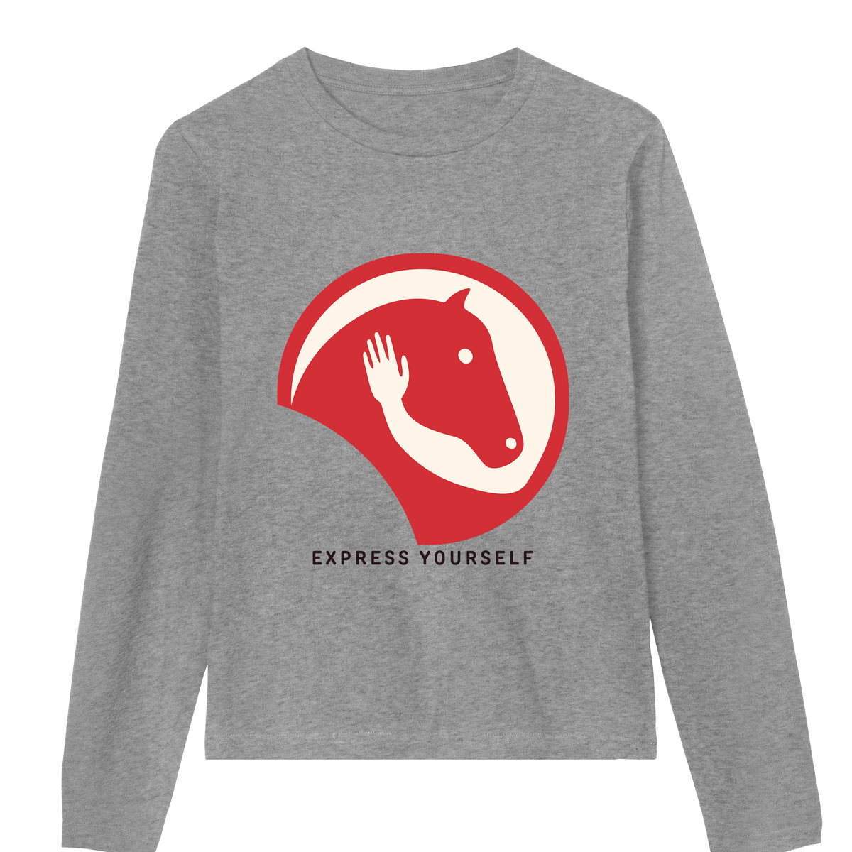 Ride the Wave of Style - Grey melange women - Long Sleeve T-shirts