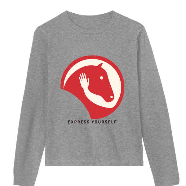 Ride the Wave of Style - Grey melange women - Long Sleeve T-shirts