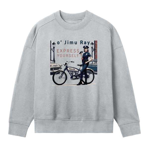 Classic Cop Style Sweatshirt - Grey melange women - Sweatshirts