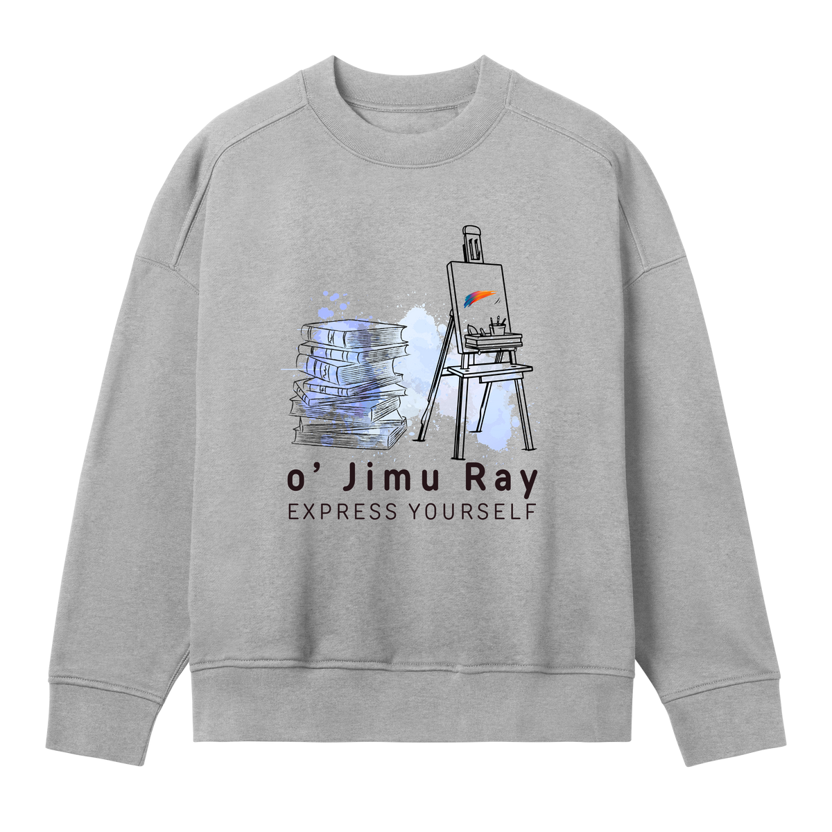 Art & Literature - Unique Oversized Sweatshirt - Grey melange women - Sweatshirts